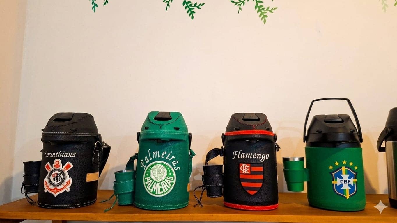 garrafas de terere de times loja de produtos naturais Cianorte PR